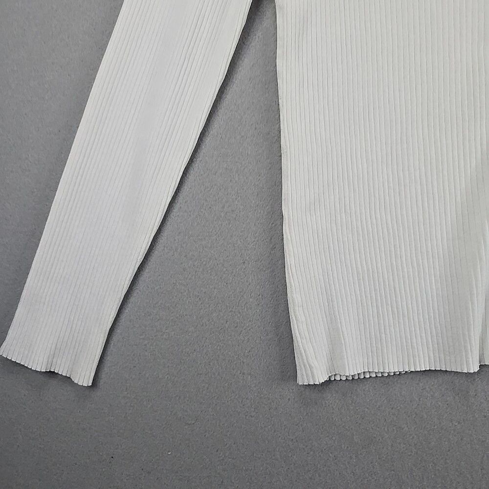 Babaton White Ribbed Button‑Front Cardigan - Picture 6 of 11